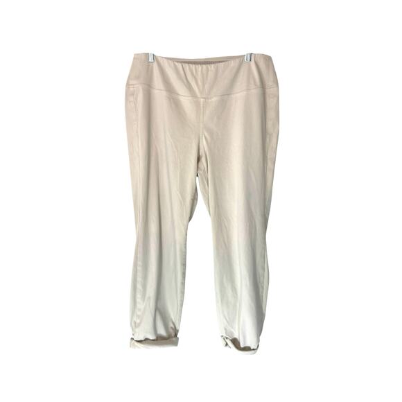 J. Jill Wearever Collection Khaki Pull On Stretch Straight Leg Pants Size XL - Picture 1 of 11